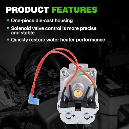 Image of RV Water Heater Gas Solenoid Valve Compatible with Atwood 6 & 10 Gallon Water Heaters, Fits GC6AA-10E GC10A-4E G6A-8E G6A-6E, Replaces 93844 93321 92078