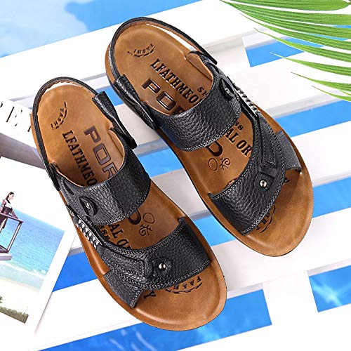 Xiao Jian- Zomer Slippers Mannen Word Pad Beach Schoenen Tendon Zachte Bodem Lederen Sandalen Heren Schoenen Casual Massage Antislip flip flop - Afbeelding 6