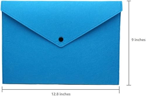 Miniatura 2 de Carpeta de archivos de fieltro, maletín duradero, bolsa de documentos, carpetas de archivos de papel, funda de cartera, sobre de carta, cierre de