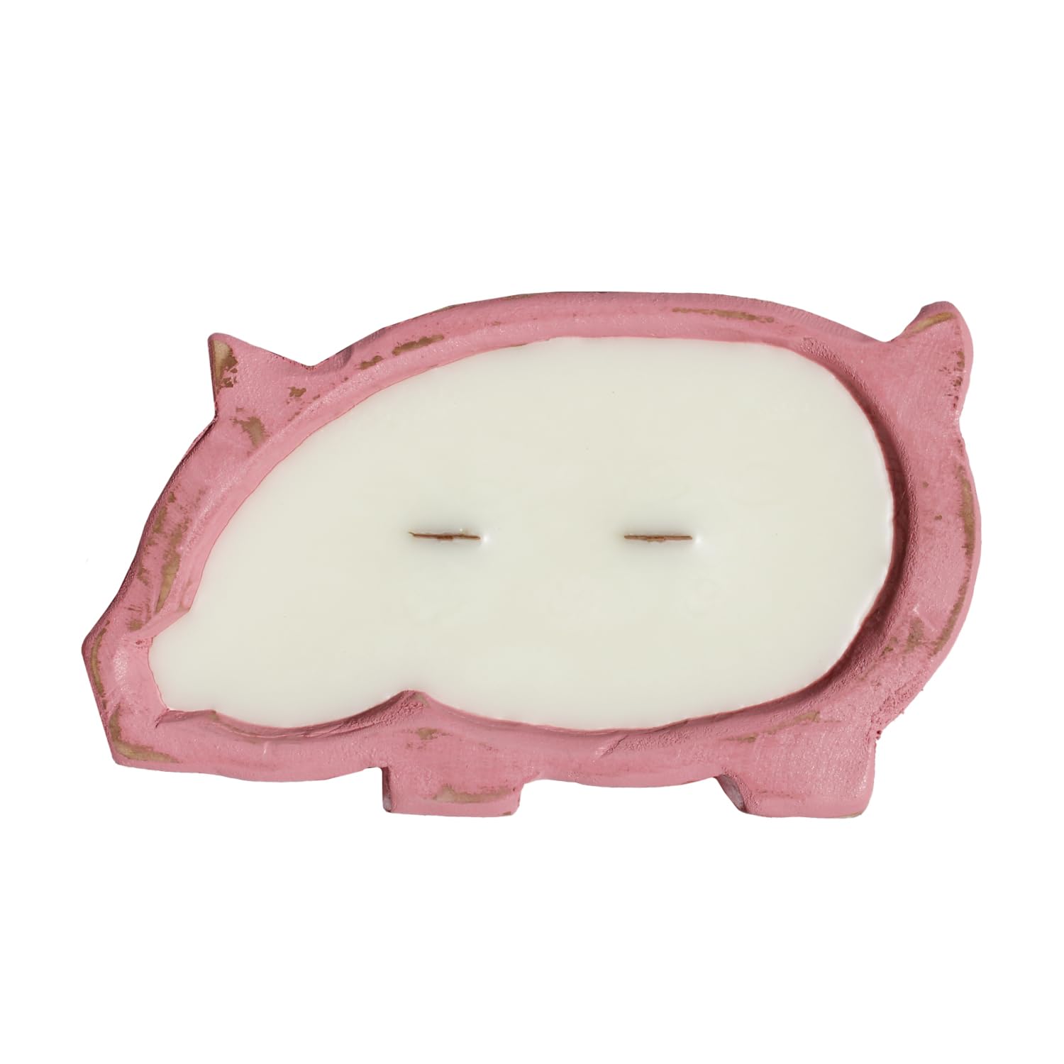 Sweet Pig-Shaped Bread Bowl Candle in Cotton Candy Scent by McCall's Candles