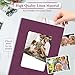 Photo Album 4x6,Linen Cover Slide-in Photo Album Book Can Holds 200 4x6 Photos with 50 Black Sheets for Baby Family Pictures Artwork or Postcards Storage (Purple)