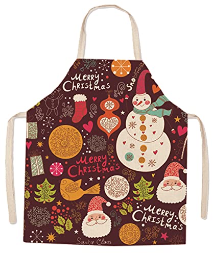 JFAN Avental de cozinha de Natal, avental de Pai Natal vermelho para cozinhar no Natal aventais, Graffiti-AB, Talla única