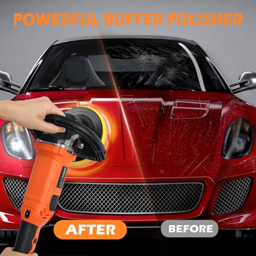 Protmex BP-1 Car Buffer Polisher, 1600W 7/6 Inch Rotary Buffer Polisher Waxer thumb #3