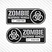 Zombie Response Vehicle Sticker Set Vinyl Decal Gun Metal Car Truck SUV Decal Badge Halloween