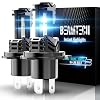 BEAMTECH H4 Bulb, Fanless In Line 9003 Fog Light Bulb 6500K Xenon White Fog Light Of 2