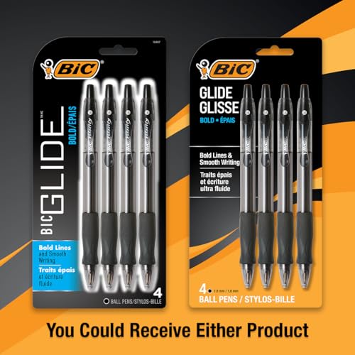 Image of BIC Velocity Bold Ball Pen, 1.6mm, Black, 4ct (VLGBP41-Blk)