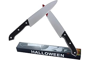 Classic Knife 2Pcs,Halloween Kills Butcher Knife Prop Silver