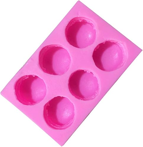 Molde de silicona para macarrón de 6 agujeros, suministros de molde para hornear chocolate (color aleatorio)