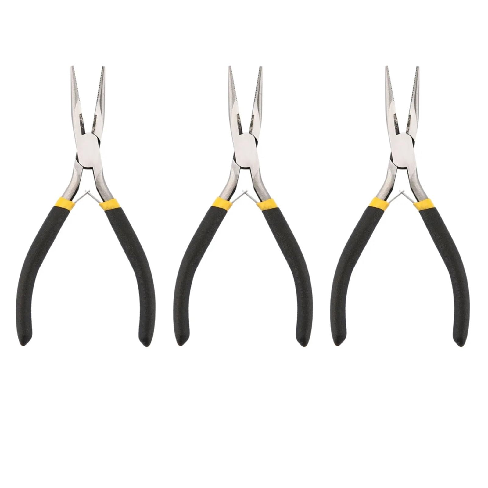 Hudfvioi 3Pcs Pliers Set 4.5 Inch Needle Nose Pliers With Anti-Slip Handle, Small Long For Jewelry Making, Electronic Repair For Electrician Repair Tools(3Pcs)