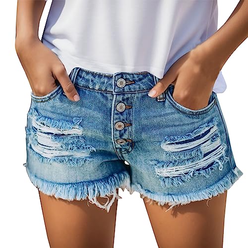 Short jean femme idéal pour les vacances d'été et sorties décontractées