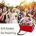 Baskets For Gifts Empty, 5 PCS Red Gift Bags With Handles DIY Kit, Gift Basket Empty To Fill Bulk For Party Favors Wedding Birthday Christmas Valentines Holiday Thank You