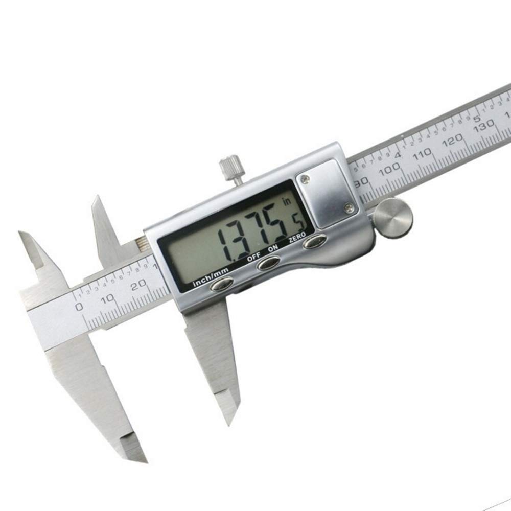 Calibrador Vernier electrónico de metal, calibrador digital 150 mm por pulgada/fracción/milímetro