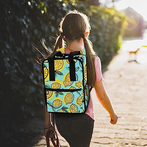 Sac à dos vert citron multicolore 14x10.2x4.7 in pour enfant