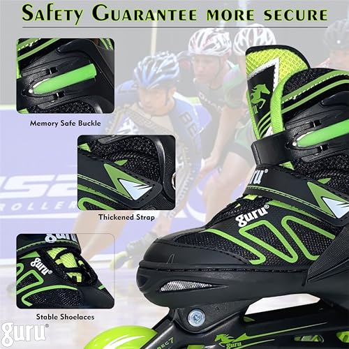 Image of GURU Inline Skates, Inline Skates Wheels for Kids & Adults Medium Size in-line Skates