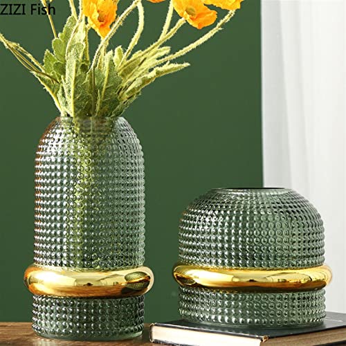Vase à fleurs en verre et décoration artisanale de maison chic taille petit