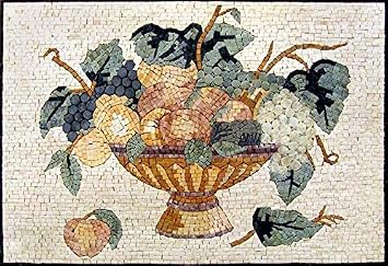 Mozaico Mosaic Designs- Foglie | Mosaic Designs | Mosaic Artwork | Mosaic Wall Art Floor Inlay by Mozaico | Handmade Mosaics | 24" x 18"