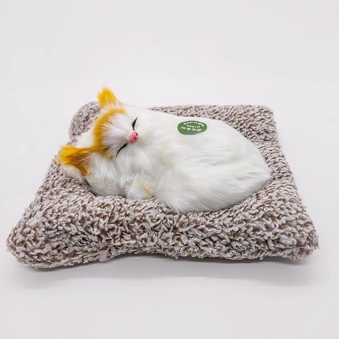 Prezzie Hub Sleeping Cat Soft Toy, Car Soft Toys, Stuffed Toys Toy Gift for KidsSleeping Cat Design Showpiece (White) | Car Dashboard Ornament | Home Decor | 130g | 14cm x 19cm x 5cm (B0CGXN2C14) Amazon Price History, Amazon Price Tracker