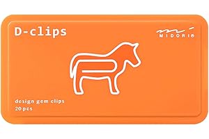 Midori D-clips Horse Paper Clips: Enhance Paper Organization with Style