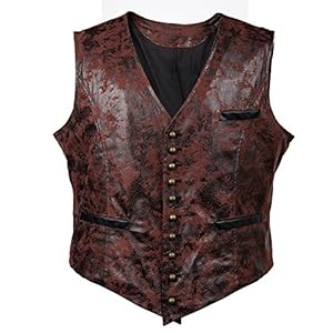 Bslingerie® Mens Steampunk Faux lederen vesten vest