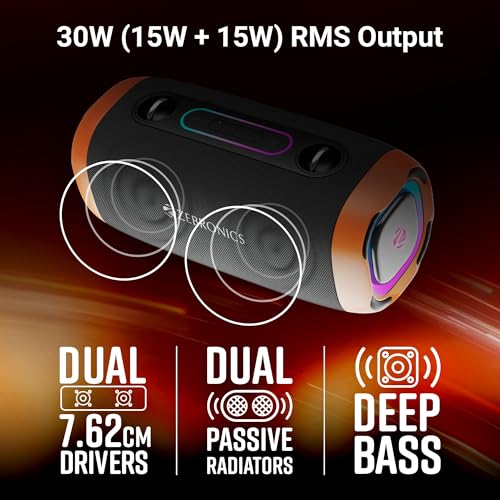 ZEBRONICS Sound Feast 85, 30W, Orange - Image 3