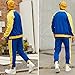 DUOFIER Men Athletic Tracksuit Full Zip Warm Jogging Sweat Suits, Blue-2XL XX-Large