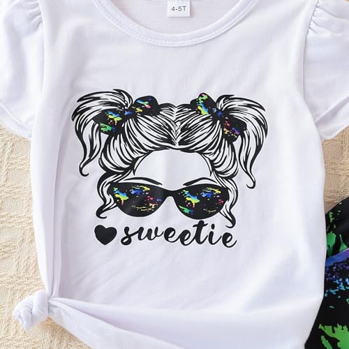Image of Tween Girl Clothes 2 Piece Outfit Summer Short Sleeve Top + Jogger Pants Spring Fall Clothing Set Size 4-14 Years