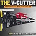 Rack-A-Tiers Croc's Needle Nose Wire Strippers AWG 10-22, Wire Crimper & Stripper, Wire Stripper Cutter, Ergonomic Glow-in-the-Dark Handles, Wire Insulation Stripper (47000)