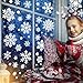 116PCS Christmas Decorations, 9 Sheets Christmas Window Clings, Snowflake Window Clings Decals, Double Sided Xmas Snowflake Decal Stickers for Winter Holiday Home Indoor Decorations Decor Supplies