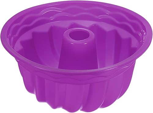 Miniatura 10 de uxcell Molde de silicona para tartas, sartén antiadherente de 9.5 pulgadas para pasteles estriados, chocolate, pastel de queso, pan, marrón