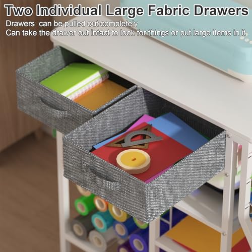 Image of Organizers and Storage Compatible with Cricut Machines, White