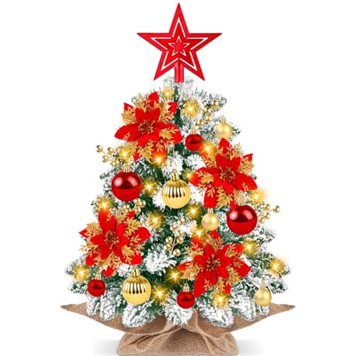 DTYDECLE 24'/60CM Weihnachtsbaum, Mini Künstlicher Weihnachtsbaum mit...
