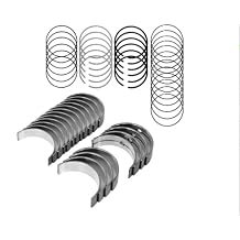 STD Main Rod Bearings &Piston Rings Fit for 2002-2010 Dodge Ram 1500 Jeep Liberty 3.7L VIN K,Replace 4897033AA, MB1105, RB1105A