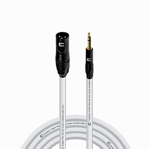 Miniatura 19 de Cable XLR equilibrado macho a TRS de 0.138 in - 75 pies negro - conector de micrófono profesional de 3 pines para altavoces alimentados, interfaz
