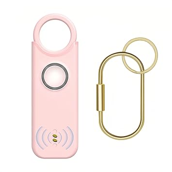 ARPHTYL Self Defense Keychain for Women Personal Safety Alarm Rechargeable Security Siren Protection Devices Panic Buttons Emergency 135db Strobe Light Upgraded Vibration Sensing Mode (Pink)