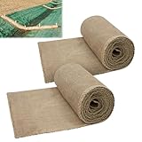 2PCS Empty Compost Filter Sock 16.5' X 11.8' High Density Jute Erosion Control Blanket (Not Including Fillers) Sediment & Erosion Control Tubular Device, Biodegradable Soil Erosion Barrier