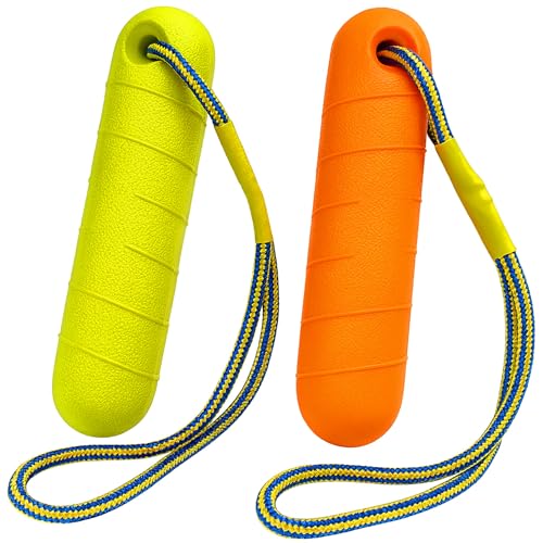 Image of Floating Dog Water Toys - 2 Pack, Bumper Throw Stick for Fetch