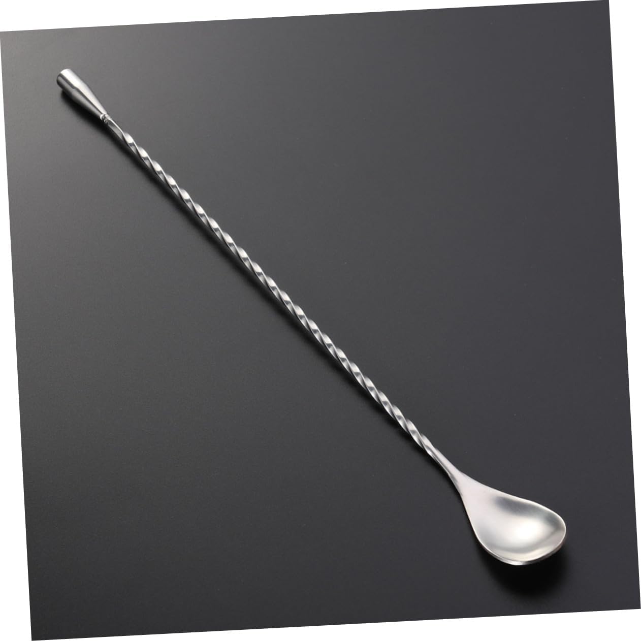 Stainless Steel Cocktail Swizzle Stick, Twisted Bar Spoon for Bartender