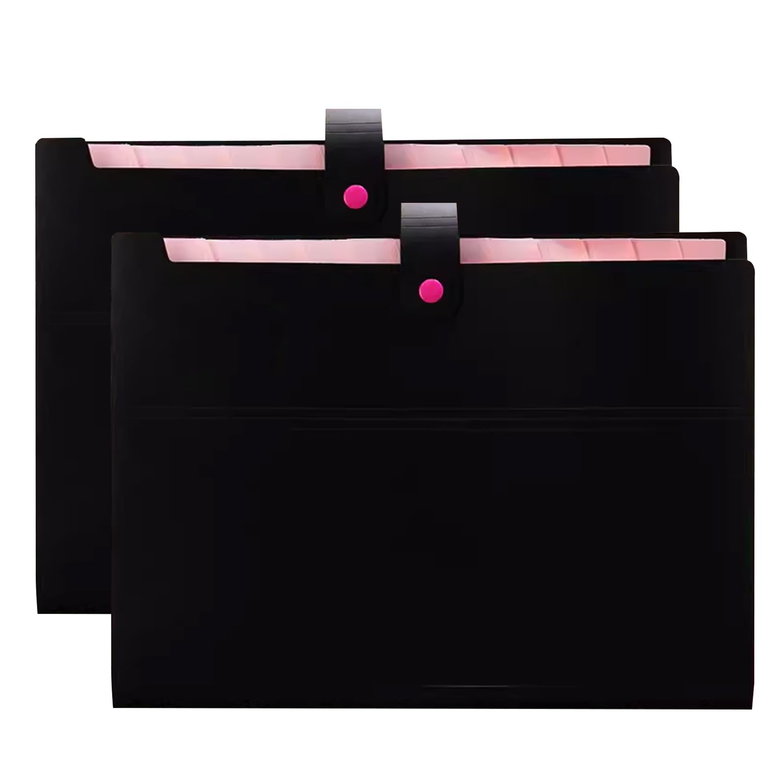 Carpetas,Organizador De Documentos, Almacenamiento De Archivos Protector,Paquete De 2 Carpetas De Archivos Expandibles, Carpeta De Documentos Organizador De Documentos De Acordeón De Papel A4 Con Botó