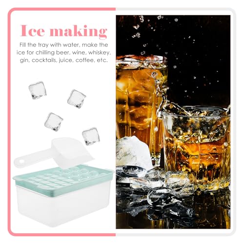 Molde para hielo en bolas y cubos 2 piezas azul miniatura 3