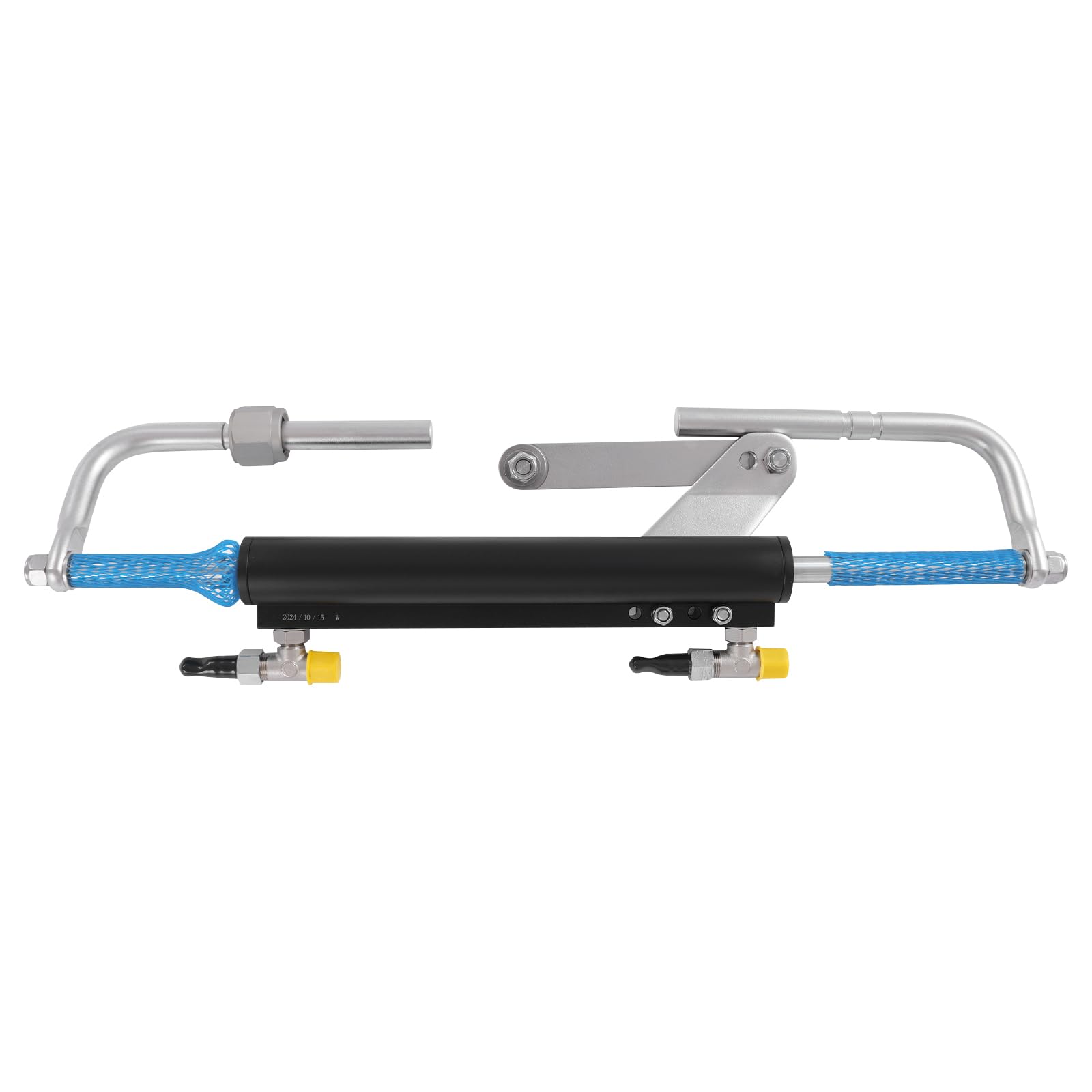 Hydraulischer Außenborder-Lenkungssatz,Maximaler Arbeitsdruck 200 bar,90HP Hydraulische Lenkung mit Zweiwege-Sperrzylinder und 7m Schlauch,Hydraulischer Bootslenkungssatz