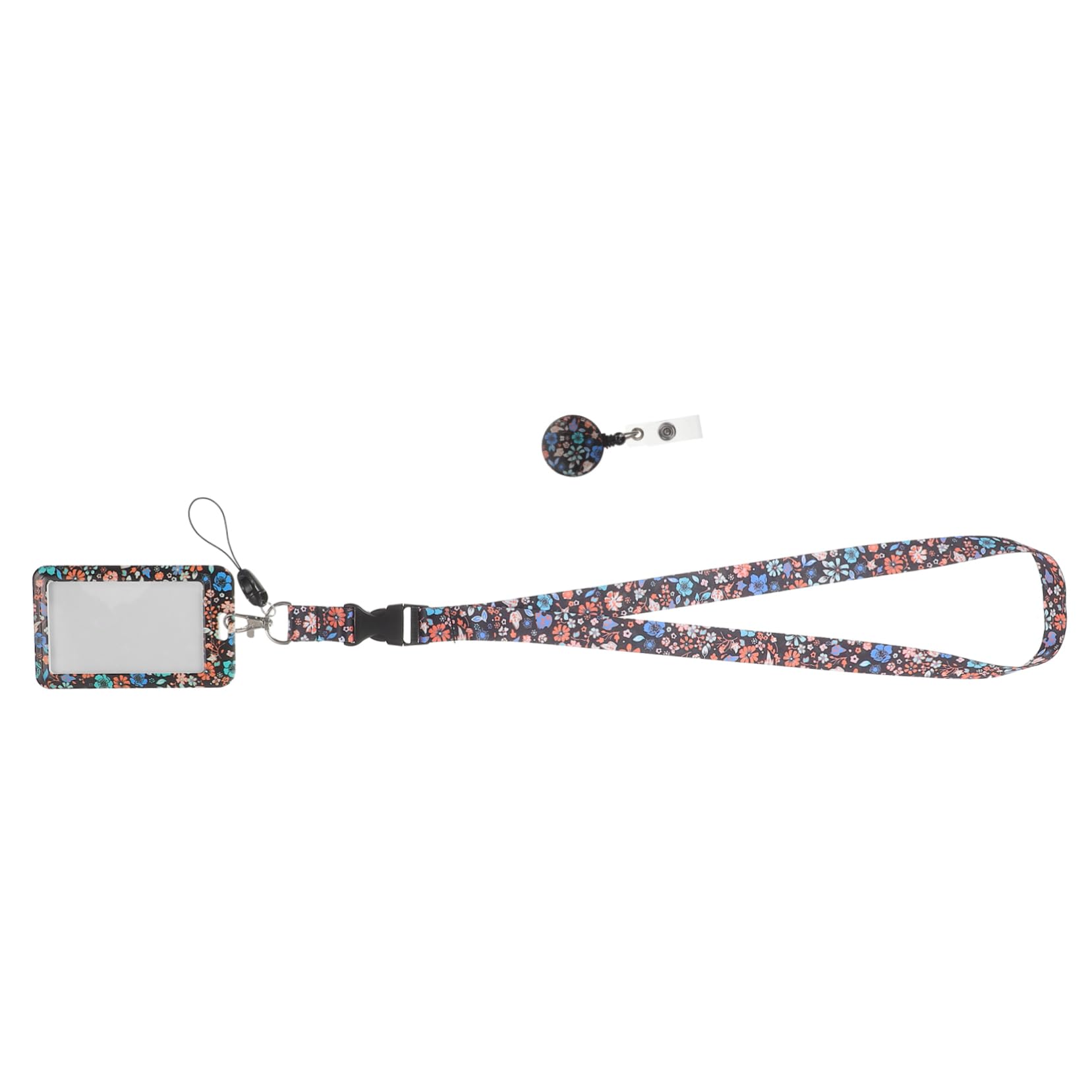 VILLCASE 5 Ensembles Floral Lanière Porte-Carte Badge Longes Motif Carte Manchon Porte-Carte D'Identité Manchon De Carte De Protection Cartes Scolaires Gardien Id Porte-Badge Porte-Carte