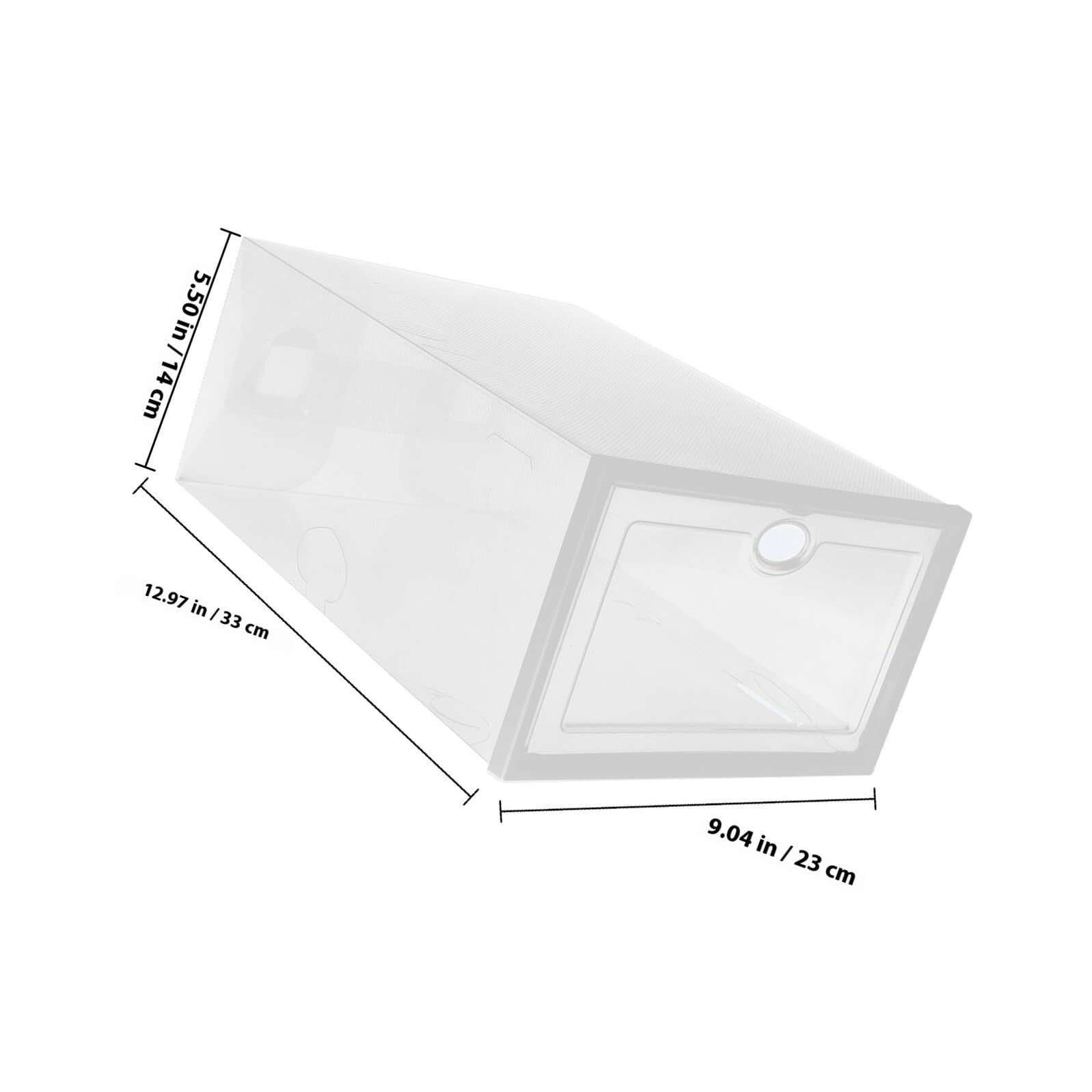 Beavorty Scatole Scarpe Impilabili in Pp 5 Pezzi, Contenitore Trasparente | 33 X 23x14cm, Cassetto Anello Elegante, Bianco Trasparente per Armadio e Sotto Letto