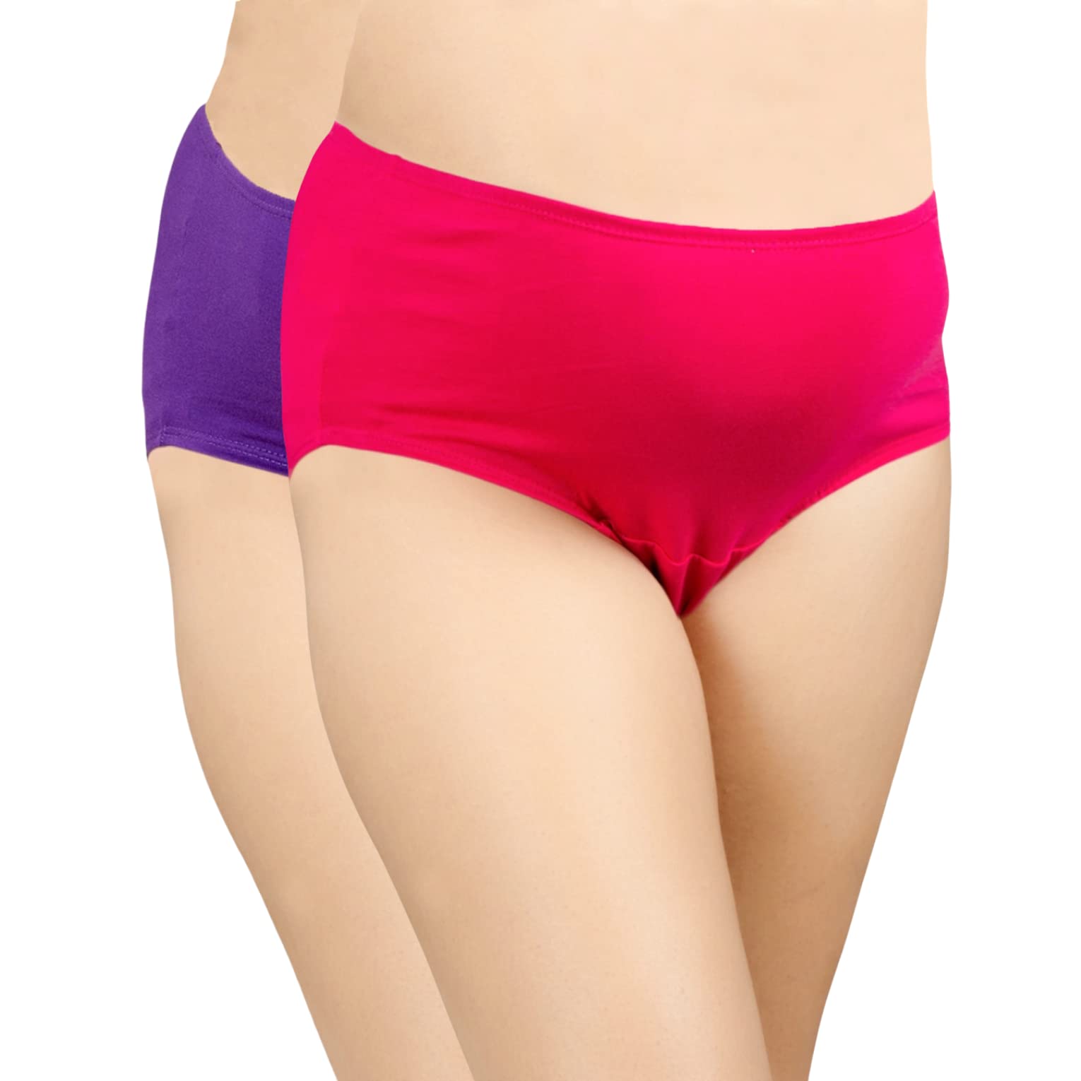 Morph Maternity| Maternity Panties for Women | with High Waist for Women | Over The Belly Fit | Full Back Coverage | Pregnancy & Post Delivery | Plus Size | Pack of 2 | Magenta & Dark Pink | 4XL