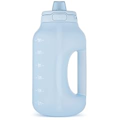 Ello Hydra 64oz Half Gallon Water Jug with Handle and Motivational Time Markers for All Day Hydration Plastic