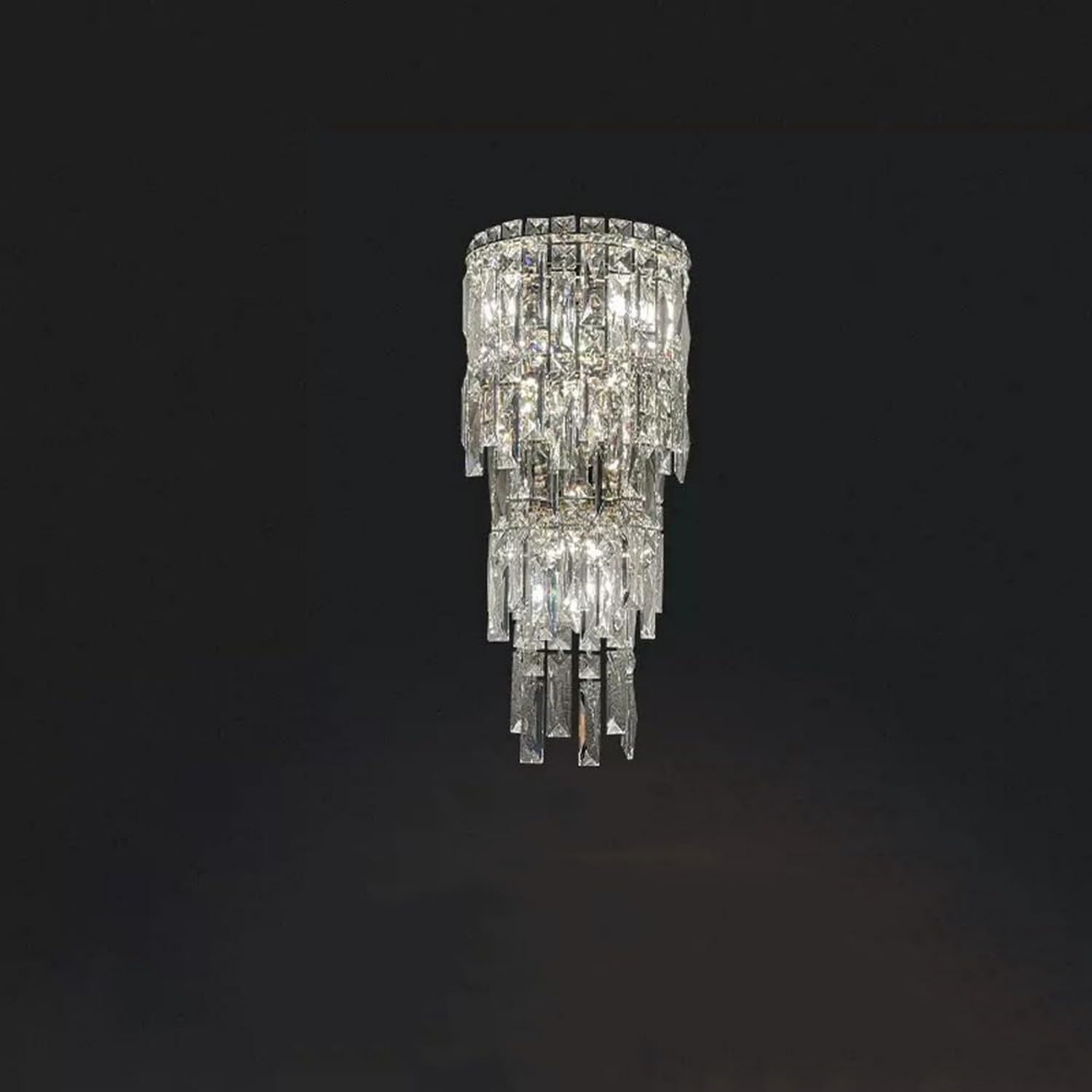 Modern Crystal Wall Light Fixtures Indoor Luxury Sconce Gold Chrome ble Bathroom Vanity Lights Long Hallway Lamp Compatible with Bedroom Living Room Hotels Foyer Entryway 46CM LED(Cromo,46CM)