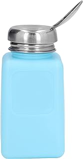 200ML Press Type Solvent ESD Solvent Dispenser Solvent Dispenser ESD Safe Anti Static Square Bottle with Stainless Steel Lid (Blue)