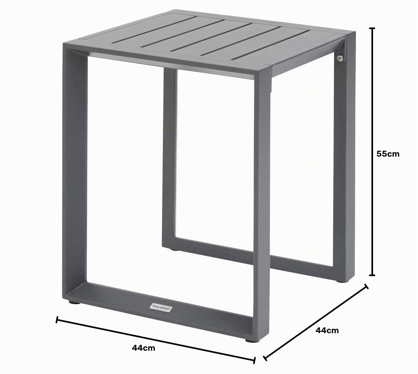 Hespéride - Table d'appoint carrée Allure Graphite 44 x 44 x 55cm en Aluminium