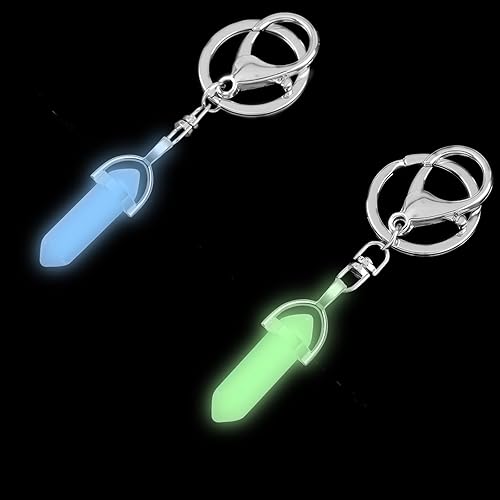 Miniatura 7 de 20 dijes de cristal curativo de 10 colores que brillan en la oscuridad, piedras naturales luminosas, colgantes hexagonales de chakras puntiagudos