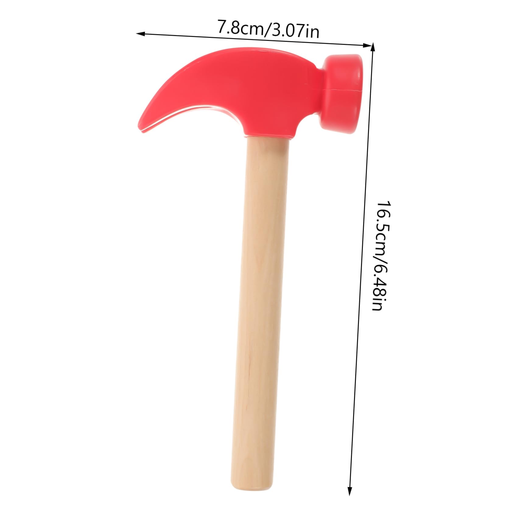 FOYTOKI 1Pc Wooden Hammer Tool Simulation Maintenance Hammer for Enhances Hand Eye Coordination and Muscle Development for Parent Interaction and Practical Design