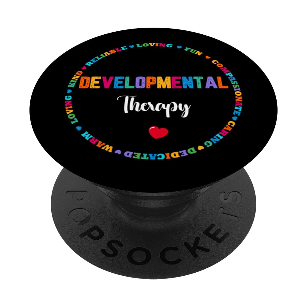 Developmental Therapy DT Developmental Therapist PopSockets Swappable PopGrip, Black